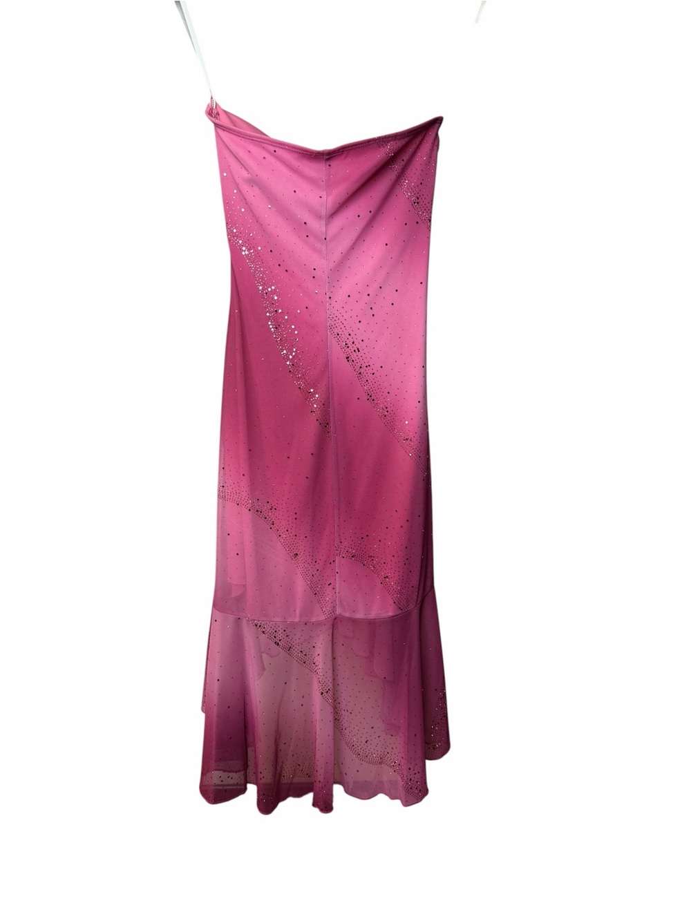 Taboo Pink Ombre Strapless High-Low Chiffon Dress - Picture 3 of 13